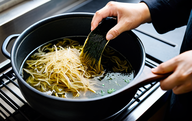 일본식 찌개 요리법 - **Sukiyaki Hot Pot:** A cozy dining scene featuring a Sukiyaki hot pot on a table, filled with thinl...