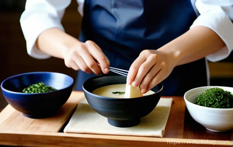 일본식 미소국 기본 레시피 - **Prompt:** A heartwarming scene of a Vietnamese family (parents and a young child, all dressed in c...