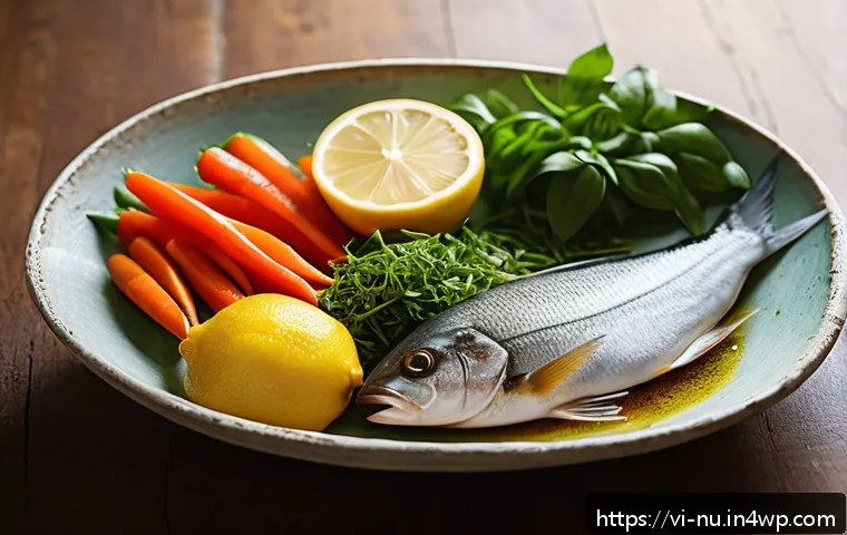 멘타르 요리법과 추천 레시피 - A vibrant Vietnamese kitchen scene showcasing fresh natural ingredients for Mentar preparation: a wo...